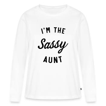 I'm The Sassy Aunt - Women's Premium Organic Long Sleeve Shirt - white - Front - Julia (174cm)