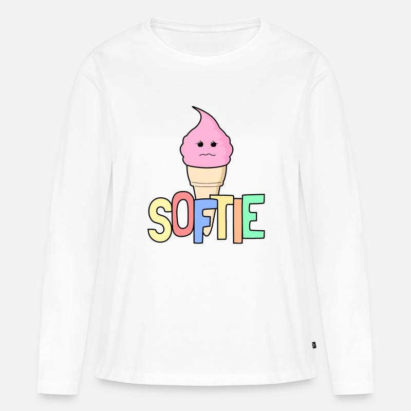 Softie Softeis - Frauen Premium Bio Langarmshirt - Weiß