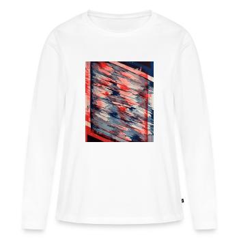Abstract Art - Frauen Premium Bio Langarmshirt - Weiß - Vorne - Julia (174cm)