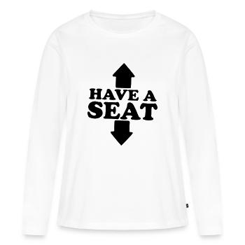 avoir un - T-shirt manches longues Premium bio Femme - blanc - Devant - Julia (174cm)
