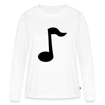 Note - T-shirt manches longues Premium bio Femme - blanc - Devant - Julia (174cm)