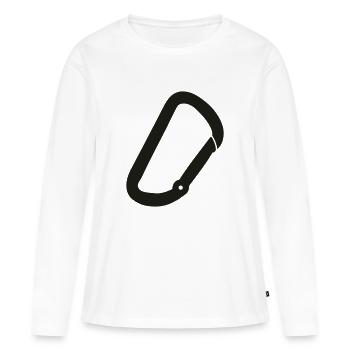 karabiner klettern - Frauen Premium Bio Langarmshirt - Weiß - Vorne - Julia (174cm)