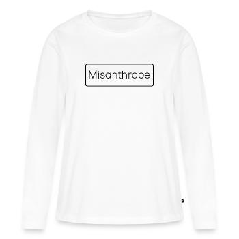 Misanthrope Minimalist - Women's Premium Organic Long Sleeve Shirt - white - Front - Julia (174cm)