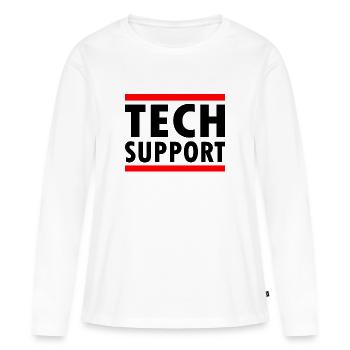 tech support - Frauen Premium Bio Langarmshirt - Weiß - Vorne - Julia (174cm)