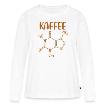 Coffein Kaffee Chemische Formel Kaffee Tasse - Frauen Premium Bio Langarmshirt - Weiß - Vorne - Julia (174cm)