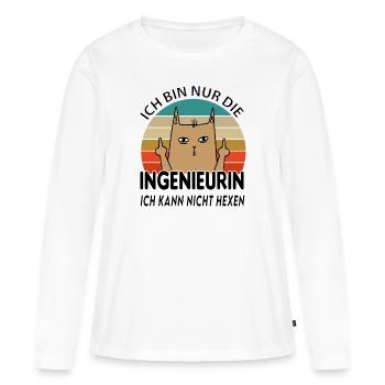 Ingenieurin - Frauen Premium Bio Langarmshirt - Weiß - Vorne - Julia (174cm)