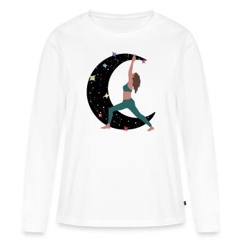 Warrior Princess Yoga Charity Logo - Frauen Premium Bio Langarmshirt - Weiß - Vorne - Julia (174cm)