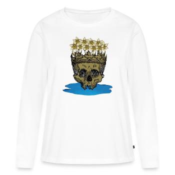 Mort de Narcisse - T-shirt manches longues Premium bio Femme - blanc - Devant - Julia (174cm)