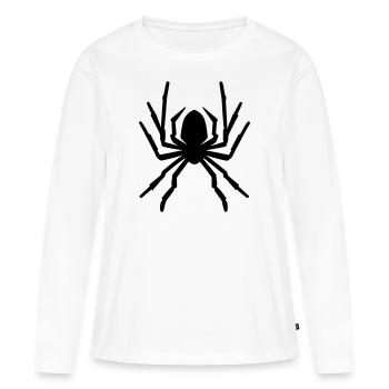 Spinne - Frauen Premium Bio Langarmshirt - Weiß - Vorne - Julia (174cm)