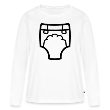 Couche - T-shirt manches longues Premium bio Femme - blanc - Devant - Julia (174cm)