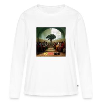 BACK TO THE ROOT - Women's Premium Organic Long Sleeve Shirt - white - Front - Julia (174cm)