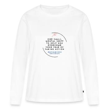 No Fear - Women's Premium Organic Long Sleeve Shirt - white - Front - Julia (174cm)