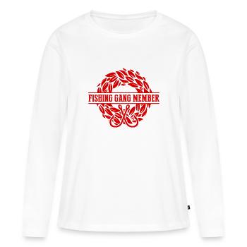 Fishing Gang - Frauen Premium Bio Langarmshirt - Weiß - Vorne - Julia (174cm)