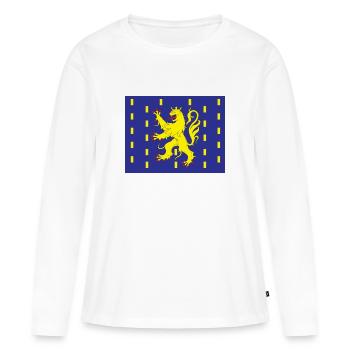 Franche Comté - T-shirt manches longues Premium bio Femme - blanc - Devant - Julia (174cm)