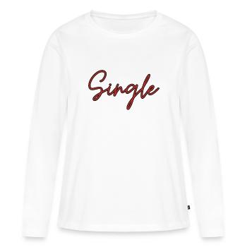 Single - Frauen Premium Bio Langarmshirt - Weiß - Vorne - Julia (174cm)