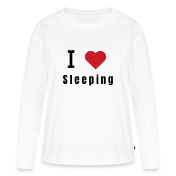 J’adore dormir - T-shirt manches longues Premium bio Femme - blanc - Devant - Julia (174cm)