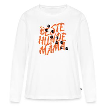 BESTE HUNDE MAMA - HUNDELIEBE - HUNDELIEBHABER - Frauen Premium Bio Langarmshirt - Weiß - Vorne - Julia (174cm)