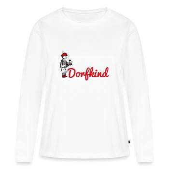 Dorfkind - Frauen Premium Bio Langarmshirt - Weiß - Vorne - Julia (174cm)