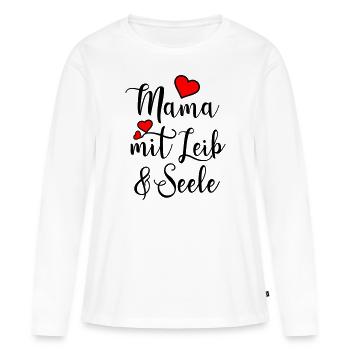 Stolze Mama Kind Sohn Tochter Kinder Mutterliebe - Frauen Premium Bio Langarmshirt - Weiß - Vorne - Julia (174cm)