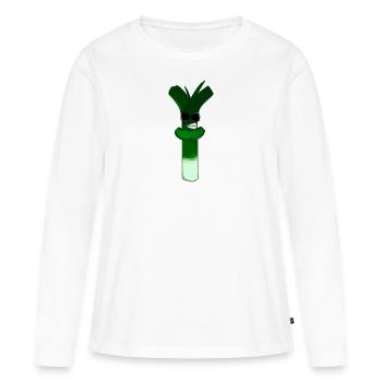 Cool poireau Funny gym cadeau de chemise de gym - T-shirt manches longues Premium bio Femme - blanc - Devant - Julia (174cm)