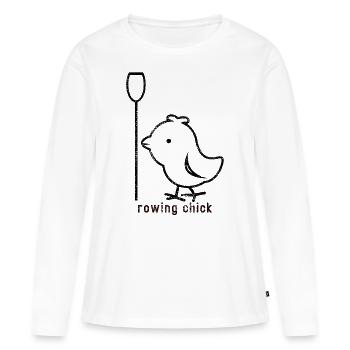 Aviron femmes - T-shirt manches longues Premium bio Femme - blanc - Devant - Julia (174cm)