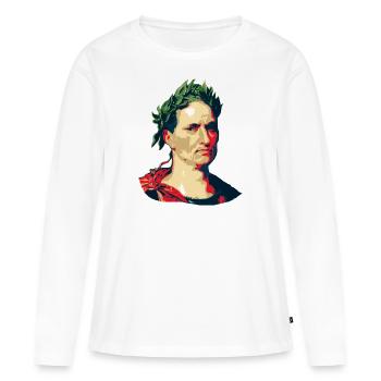 Jules César - T-shirt manches longues Premium bio Femme - blanc - Devant - Julia (174cm)