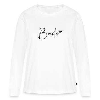 la mariée - T-shirt manches longues Premium bio Femme - blanc - Devant - Julia (174cm)