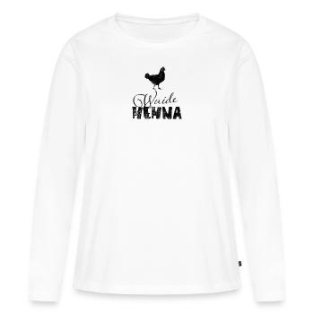 Wuide Hehna - Bayrischer Kosename - Bavarian Henna - Frauen Premium Bio Langarmshirt - Weiß - Vorne - Julia (174cm)