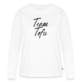 Team Tofu - Frauen Premium Bio Langarmshirt - Weiß - Vorne - Julia (174cm)