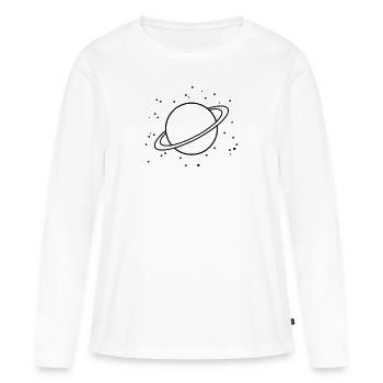 planet - Women's Premium Organic Long Sleeve Shirt - white - Front - Julia (174cm)