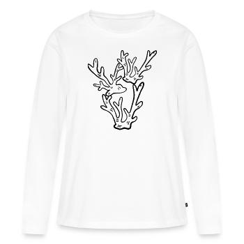 Corail - Acropora - T-shirt manches longues Premium bio Femme - blanc - Devant - Julia (174cm)