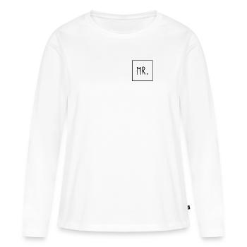 Mr. - Women's Premium Organic Long Sleeve Shirt - white - Front - Julia (174cm)