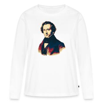 Felix Mendelssohn - T-shirt manches longues Premium bio Femme - blanc - Devant - Julia (174cm)