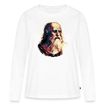 Platon - T-shirt manches longues Premium bio Femme - blanc - Devant - Julia (174cm)