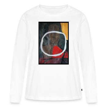 OLTRE, 2020 von massimiliano sbrescia - Frauen Premium Bio Langarmshirt - Weiß - Vorne - Julia (174cm)
