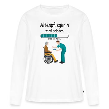 Angehende Altenpflegerin Azubi Ausbildung Beginn - Frauen Premium Bio Langarmshirt - Weiß - Vorne - Julia (174cm)