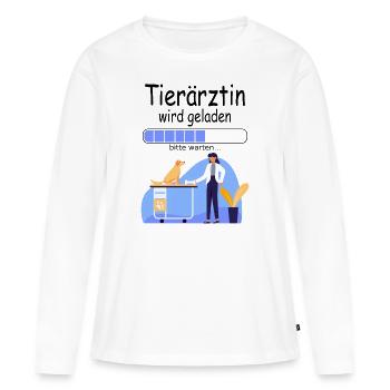 Angehende Tierärztin Tiermedizin Studiumbeginn - Frauen Premium Bio Langarmshirt - Weiß - Vorne - Julia (174cm)
