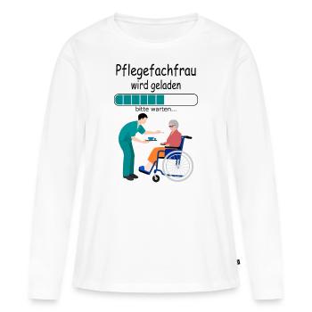 Angehende Pflegefachfrau in Ausbildung für Azubine - Frauen Premium Bio Langarmshirt - Weiß - Vorne - Julia (174cm)