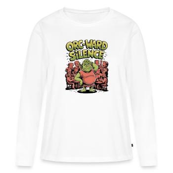 Orc-ward Silence - Women's Premium Organic Long Sleeve Shirt - white - Front - Julia (174cm)