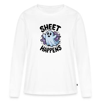 Sheet Happens - Women's Premium Organic Long Sleeve Shirt - white - Front - Julia (174cm)