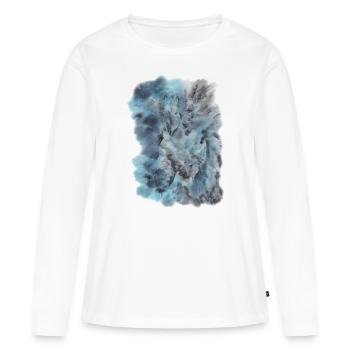 Evanescent horse. Watercolour horse. - Women's Premium Organic Long Sleeve Shirt - white - Front - Julia (174cm)