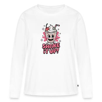 Shake It Up - Women's Premium Organic Long Sleeve Shirt - white - Front - Julia (174cm)