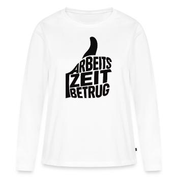 Fraude au temps de travail Thumbs Up Mèmes allemands - T-shirt manches longues Premium bio Femme - blanc - Devant - Julia (174cm)