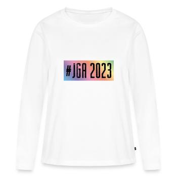 Jga 2023 - Women's Premium Organic Long Sleeve Shirt - white - Front - Julia (174cm)