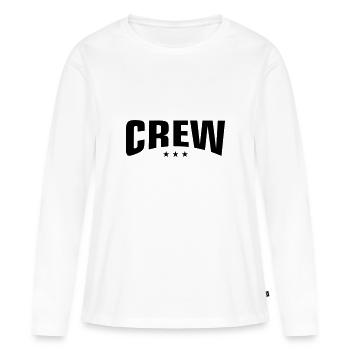 Conception de l’équipage - T-shirt manches longues Premium bio Femme - blanc - Devant - Julia (174cm)