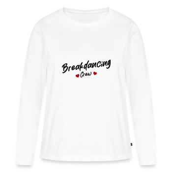 Breakdancing Crew Herz - Frauen Premium Bio Langarmshirt - Weiß - Vorne - Julia (174cm)