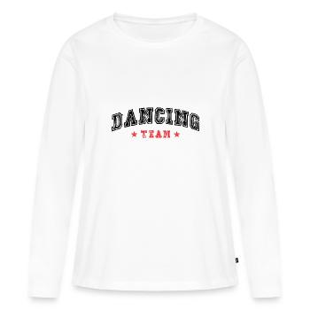 Dancing Team - Frauen Premium Bio Langarmshirt - Weiß - Vorne - Julia (174cm)