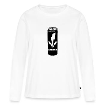 Energy Drink - Frauen Premium Bio Langarmshirt - Weiß - Vorne - Julia (174cm)
