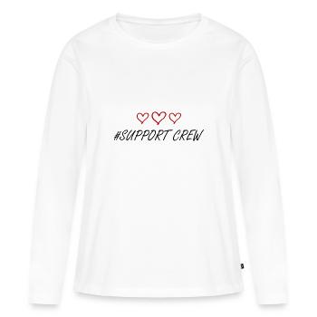Support Crew Heart Love - Women's Premium Organic Long Sleeve Shirt - white - Front - Julia (174cm)