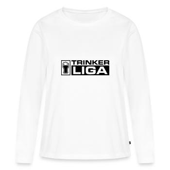 Trinker Liga - Frauen Premium Bio Langarmshirt - Weiß - Vorne - Julia (174cm)